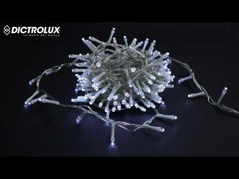 DICTROLUX - Catena Luminosa 500 LED Bianco Freddo 15 metri